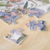 Botanische Pastellfarben Wildblume Blütensommer Puzzle (Seite)