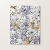 Botanische Pastellfarben Wildblume Blütensommer Puzzle (Vertikal)