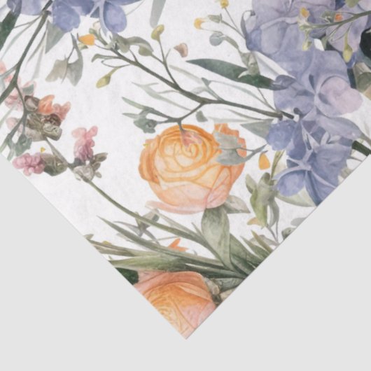 Botanische Pastellfarben Wildblume Blütensommer Seidenpapier (Ausschnitt)