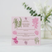 Botanische Peonie Eukalyptus Girl Geburtserklärung Ankündigung (Stehend Vorderseite)