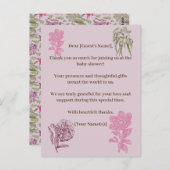 Botanische Peony Eucalyptus Baby Dusche Vielen Dan Postkarte (Vorne/Hinten)