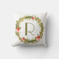 Botanische Peonys Blumenkraut-Monogramm