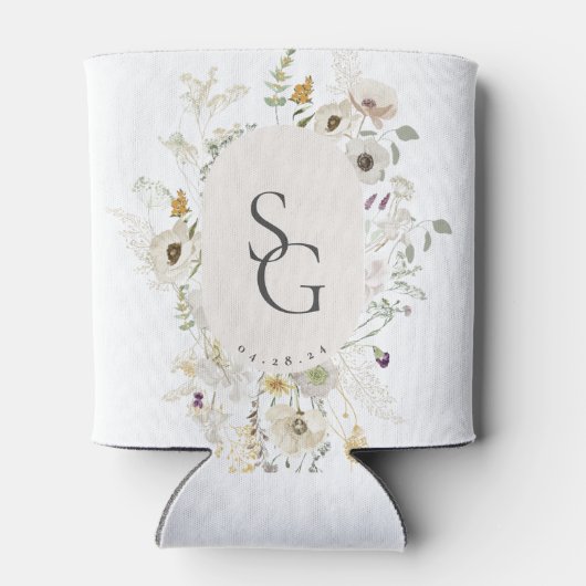 Botanische Personalisierte Hochzeit kann kälter we Dosenkühler (Rückseite)