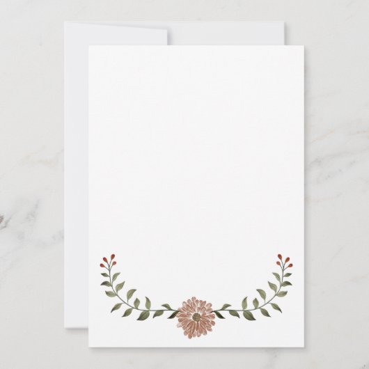 Botanische Personalisierte Mitteilungskarten aus r (Rückseite)