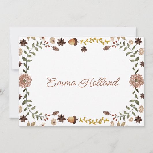 Botanische Personalisierte Mitteilungskarten aus r (Vorderseite)