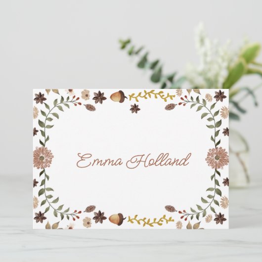 Botanische Personalisierte Mitteilungskarten aus r (Stehend Vorderseite)