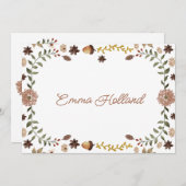 Botanische Personalisierte Mitteilungskarten aus r (Vorne/Hinten)