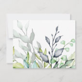 Botanische Personalisierte Monogramm-Stationierung Mitteilungskarte (Rückseite)