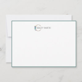 Botanische Personalisierte Stationery Elegante Dankeskarte