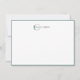 Botanische Personalisierte Stationery Elegante Dankeskarte