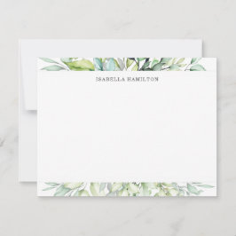 Botanische Personalisierte Stationierung Mitteilungskarte