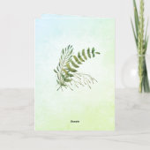 Botanische Personalisierte Sympathiekarte Wasserfa Karte (Rückseite)