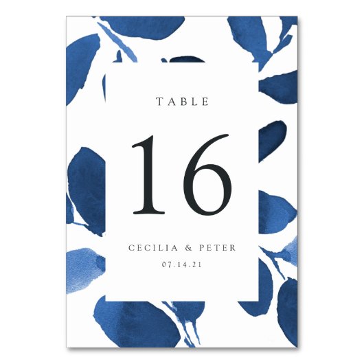 Botanische Personalisierte Tischnummer (Vorderseite)