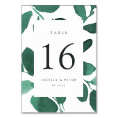 Botanische Personalisierte Tischnummer (Vorderseite)