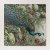 Botanische Pfauenlandschaft in einem englischen Ga Puzzle (Horizontal)