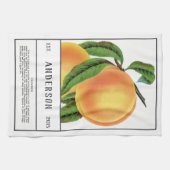 Botanische Pfirsiche individuell anpassbar Geschirrtuch (Horizontal)