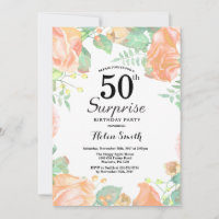 Botanische Pfirsichflorüberraschung 50. Geburtstag