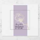 Botanische Pflanze Alkoholflaschenetikett (Einzelnes Label)