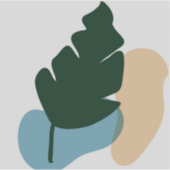 Botanische Pflanze Aufkleber (Vorderseite)