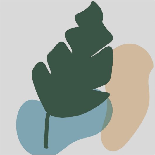 Botanische Pflanze Aufkleber (Vorderseite)