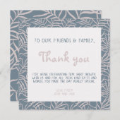 Botanische Pflanze Babydusche danke Karte (Vorne/Hinten)