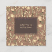 Botanische Pflanze des Nachtgartens Moderne Modern Quadratische Visitenkarte (Vorderseite)