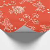 botanische Pflanze Geschenkpapier (Ecke)