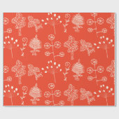 botanische Pflanze Geschenkpapier (Flach)