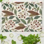 Botanische Pflanze Geschirrtuch (Gefaltet)