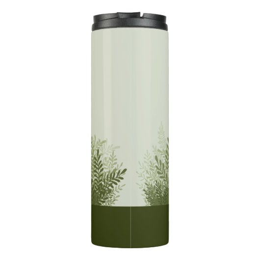 Botanische Pflanze Illustration Thermal Tumbler Thermosbecher (Rückseite)