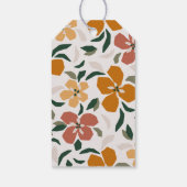 Botanische Pflanze im Herbst Personalisierter Name Geschenkanhänger (Rückseite)