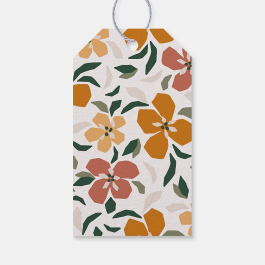 Botanische Pflanze im Herbst Personalisierter Name Geschenkanhänger (Rückseite)