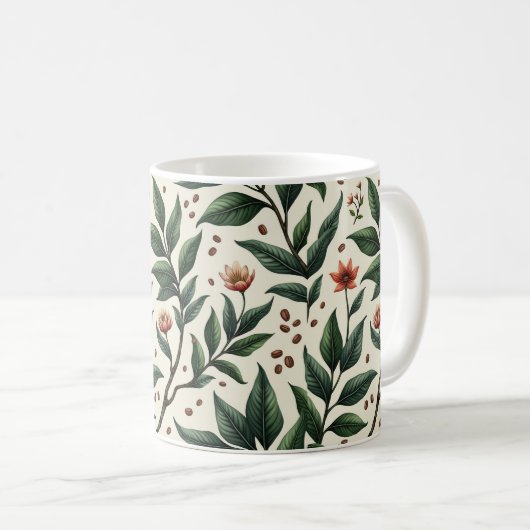 Botanische Pflanze Kaffeetasse (VorderseiteRechts)