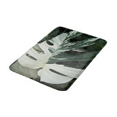 Botanische Pflanze mit variierter Schweizer Käse Badematte (Schrägansicht)