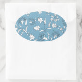 botanische Pflanze Ovaler Aufkleber (Tasche)