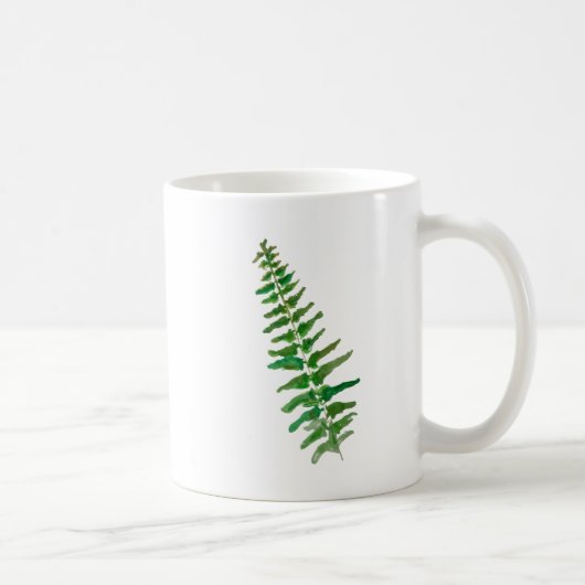 Botanische Pflanze Printing Green Painting Art Cof Kaffeetasse (Rechts)