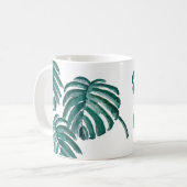 Botanische Pflanze Printing Green Painting Art Kaffeetasse (Vorderseite Links)