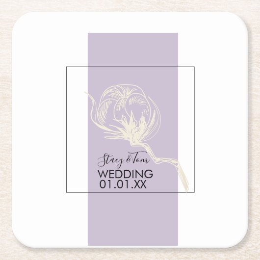 Botanische Pflanze Rechteckiger Pappuntersetzer (Vorderseite)