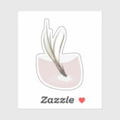 Botanische Pflanze Tillandsia Terrarium Aufkleber (Blatt)