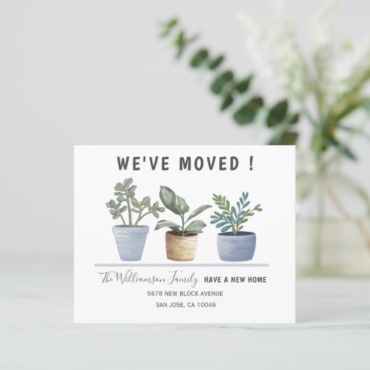 Botanische Pflanze verschieben Ankündigung (Stehend Vorderseite)