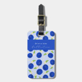 Botanische Pflaumen-Kollektion Blau Gepäckanhänger (Vorderseite vertikal)