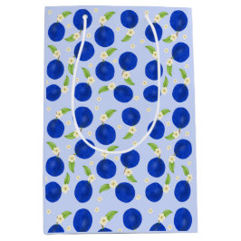 Botanische Pflaumen-Kollektion Blau Mittlere Geschenktüte