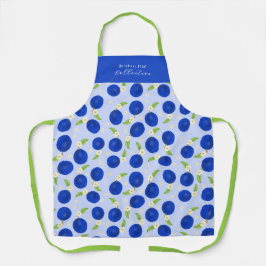 Botanische Pflaumen-Kollektion Blau Schürze