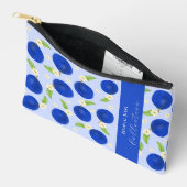 Botanische Pflaumen-Kollektion Blau Zubehörtasche (Offen)