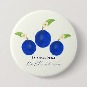 Botanische Pflaumen-Kollektion Button (Vorderseite)