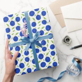 Botanische Pflaumen Kollektion Elfenbein Geschenkpapier