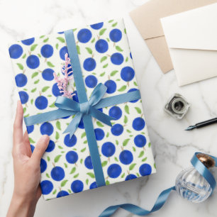 Botanische Pflaumen Kollektion Elfenbein Geschenkpapier