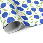 Botanische Pflaumen Kollektion Elfenbein Geschenkpapier (Rolleneckpunkt)