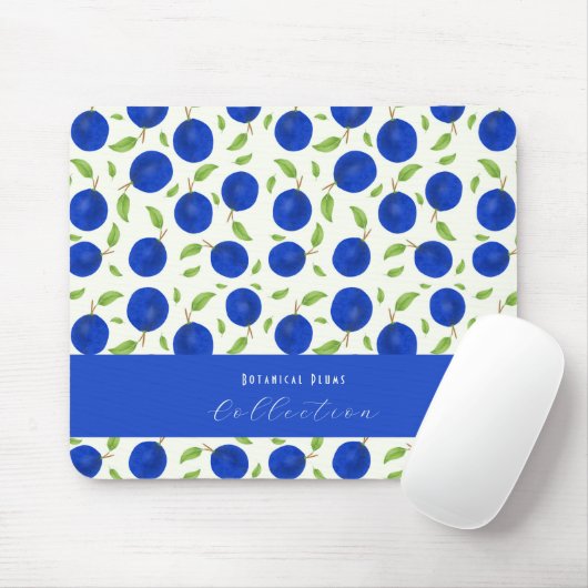 Botanische Pflaumen Kollektion Elfenbein Mousepad (Mit Mouse)