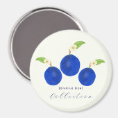Botanische Pflaumen-Kollektion Magnet (Vorderseite/Rückseite)